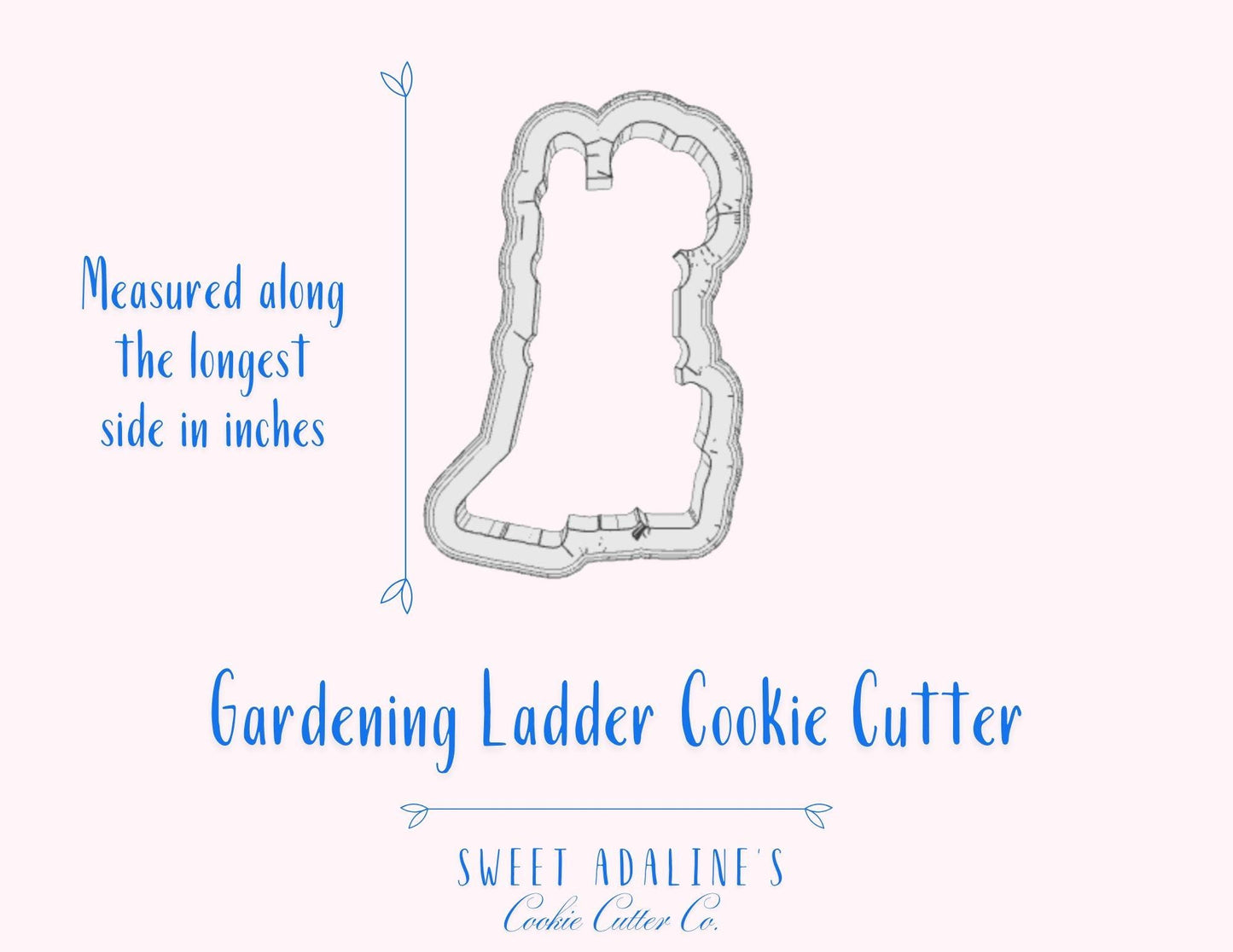 Gardening Ladder Cookie Cutter – Rustic Gardening Theme – Perfect for Spring Baking – Ideal for Gardening Parties & Cookie Decorating