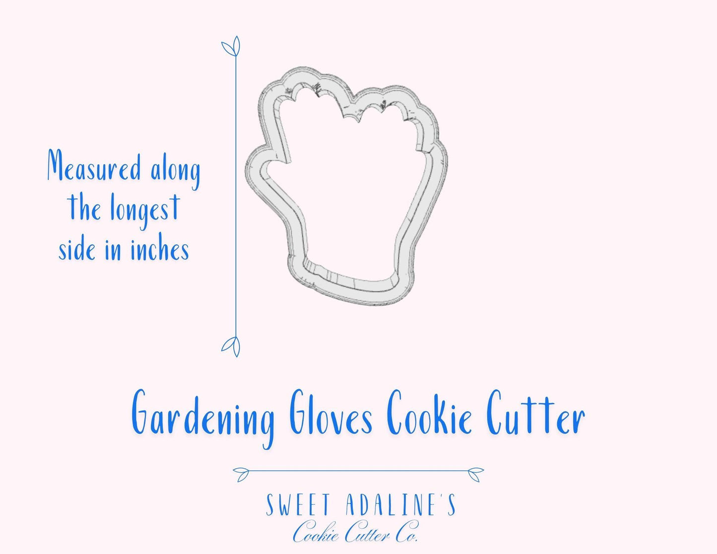 Gardening Gloves Cookie Cutter – Garden Design – Perfect for Spring, Mother’s Day & Garden Parties -Gift for Gardener