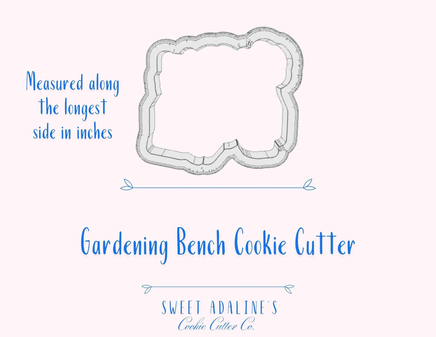 Gardening Bench Cookie Cutter – Garden Tools Design – Perfect for Spring, Garden Parties & Mother’s Day – Gift for Gardeners