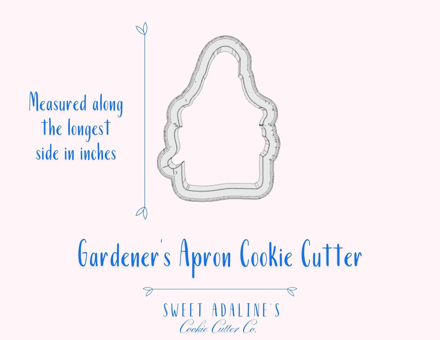 Gardener's Apron Cookie Cutter – Gardening Tools Design – Perfect for Spring, Gardening Parties & Mother’s Day