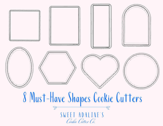 3D Printed Cookie Cutter Set: Essential Plaque & Label Shapes