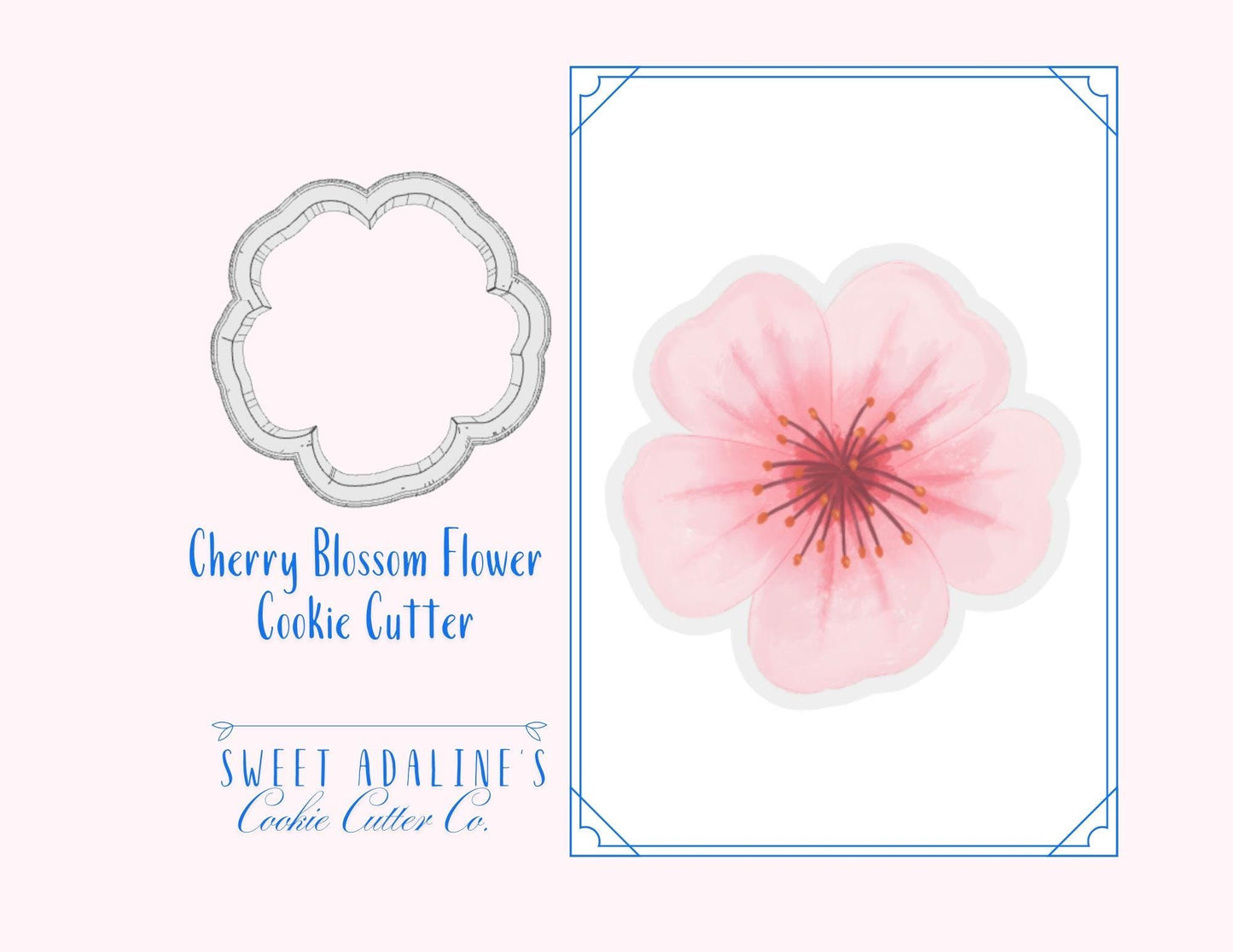 Cherry Blossom Flower Cookie Cutter – Spring Floral Design – Perfect for Easter, Mother’s Day & Garden Parties