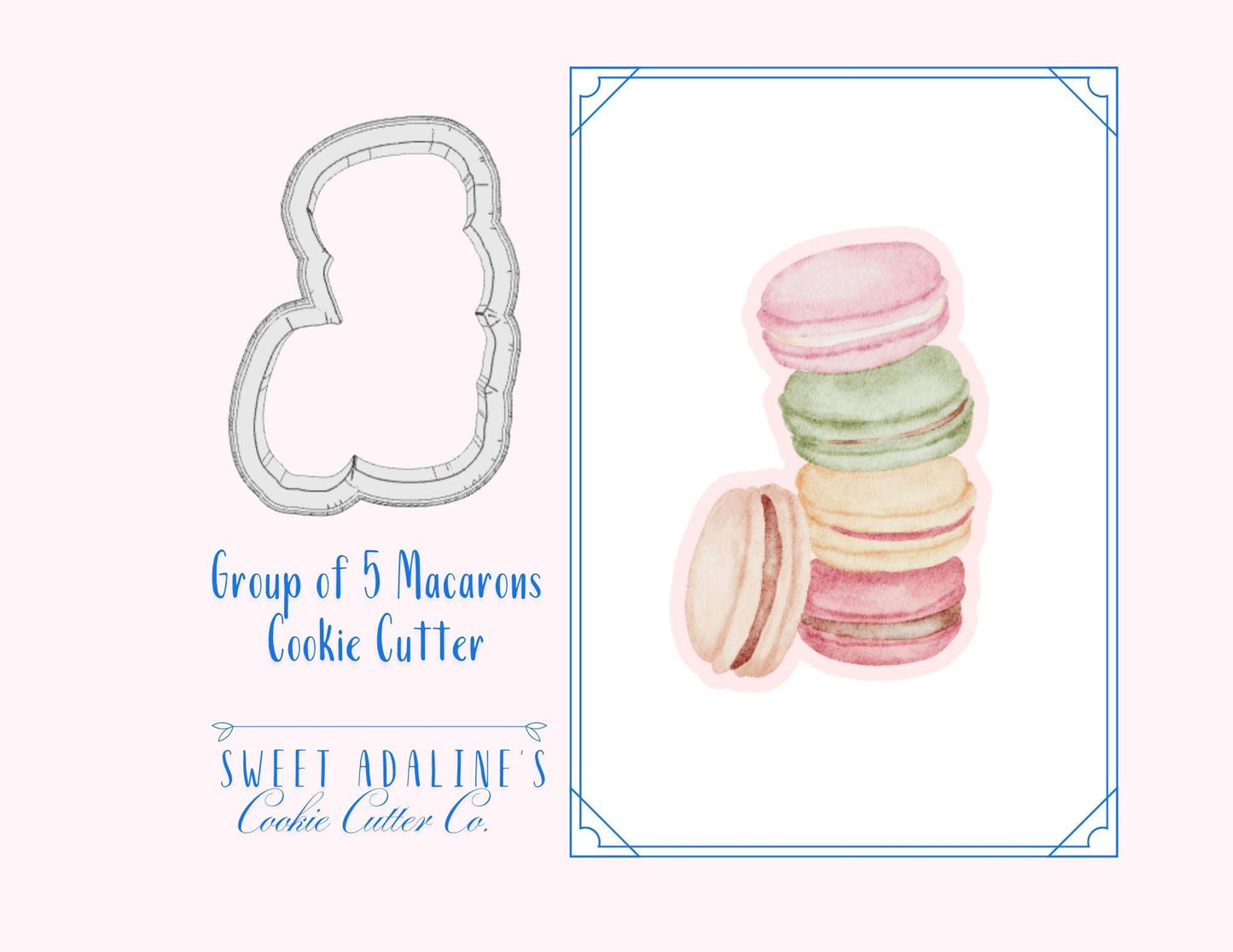 Macarons Cookie Cutter: Parisian Pastry Design