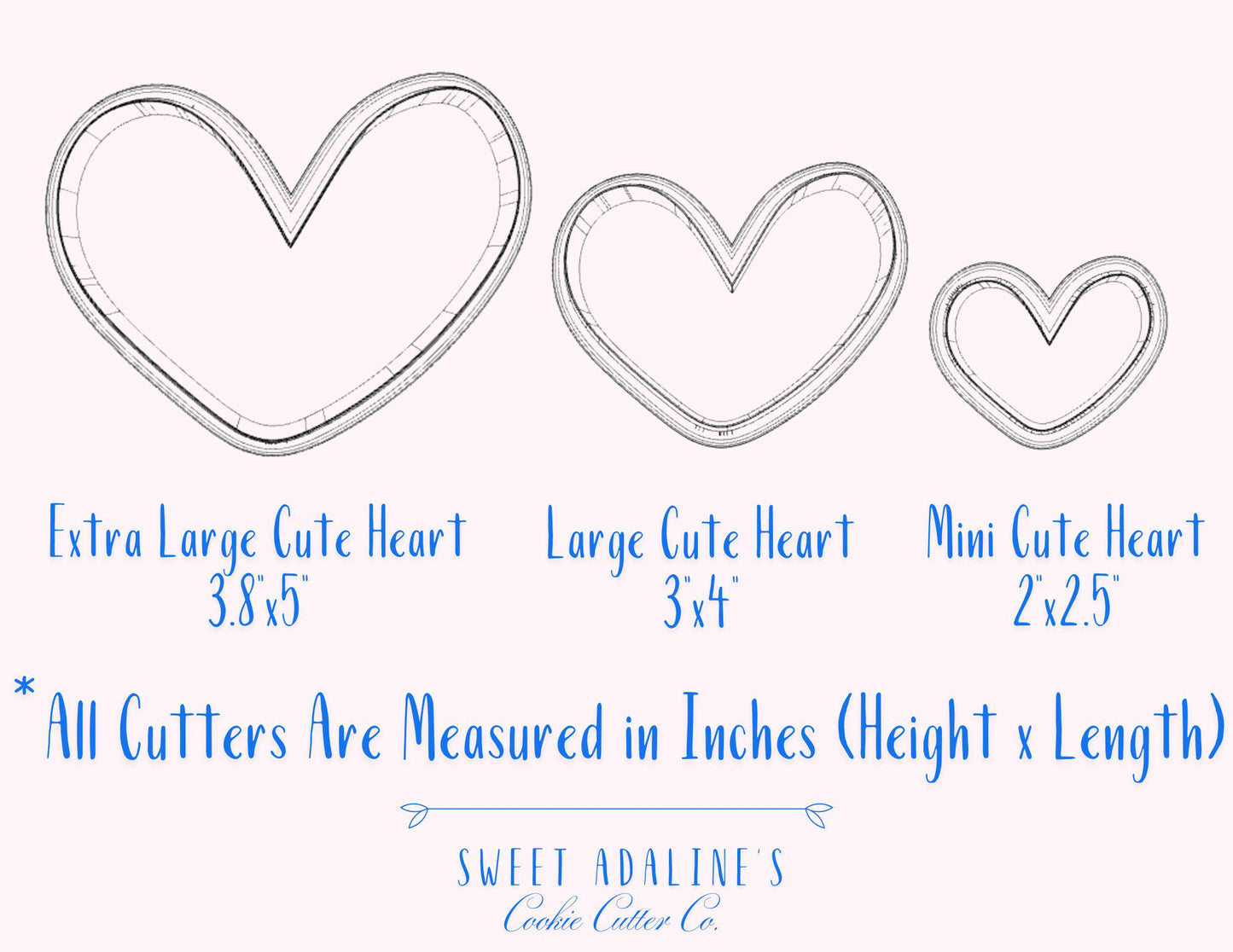 3D Printed Heart Cookie Cutters: Valentine's Day Baking Set