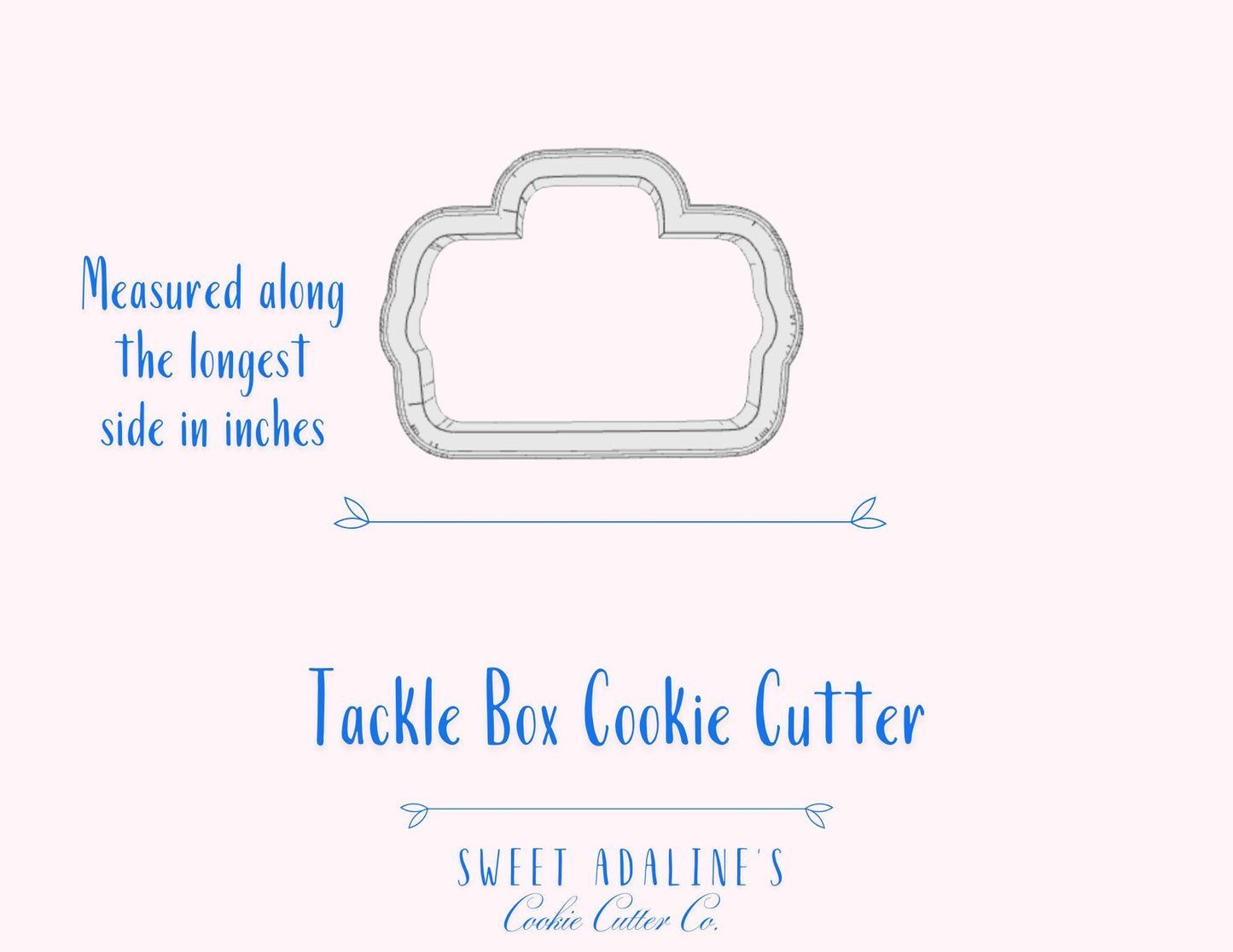Tackle Box Cookie Cutter – Perfect for Father’s Day, Fishing Trips, & Lake Days – Custom Color - 3D Printed - - Sturdy for Thick Dough