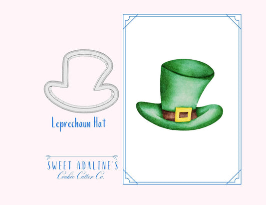 Leprechaun's Hat Cookie Cutter, Irish-Themed Cookies, Custom 3D Printed, St. Patrick's Day Party Baking Supplies, St. Patrick's Day Cookies