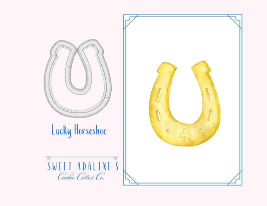 Horseshoe Cookie Cutter, Irish-Themed Cookies, Custom 3D Printed, St. Patrick's Day Party Baking Supplies, St. Patrick's Day Lucky Charm