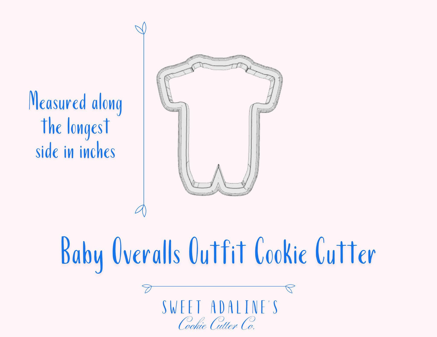 Children Overalls Cookie Cutter – Adorable Outfit Design for Baby Showers and Parties – 3 Sizes – Perfect for Cookies, Fondant, Crafts
