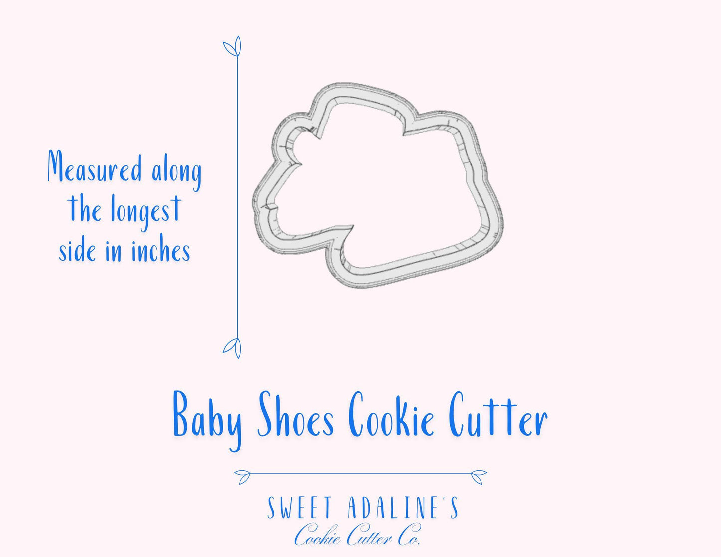 Baby Shoes Cookie Cutter – Adorable Design for Baby Showers and Gender Reveal Parties – 3 Sizes – Perfect for Mom Gifts