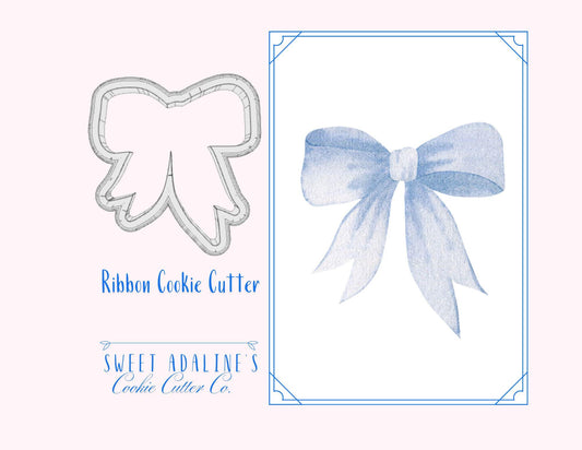 Ribbon Cookie Cutter – Elegant Bow Design for Baby Showers, Weddings, & Parties – 3 Sizes – Perfect for Cookies -Custom 3D Printed