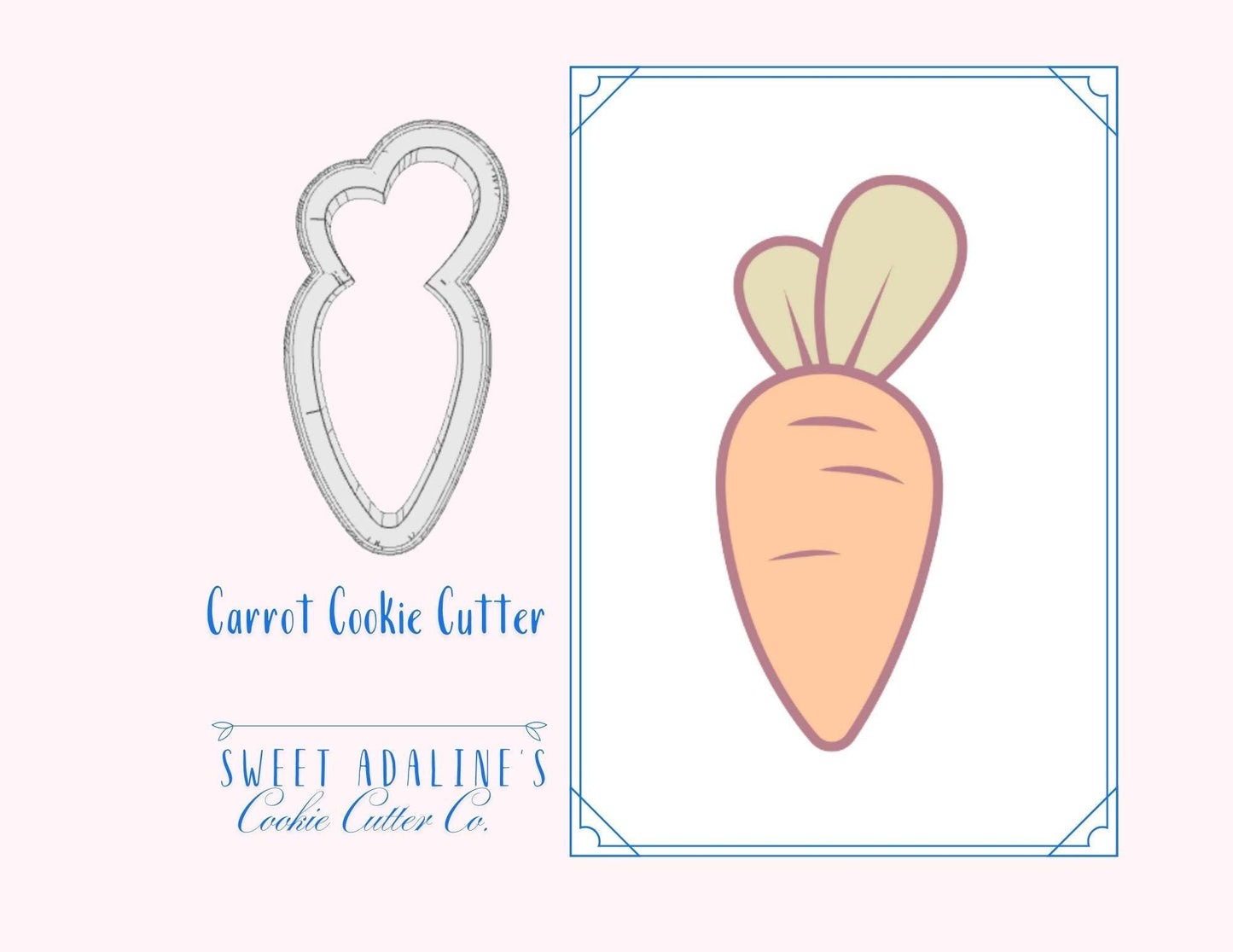 Carrot Cookie Cutter: Spring Easter Garden Baking - 3 Size Options