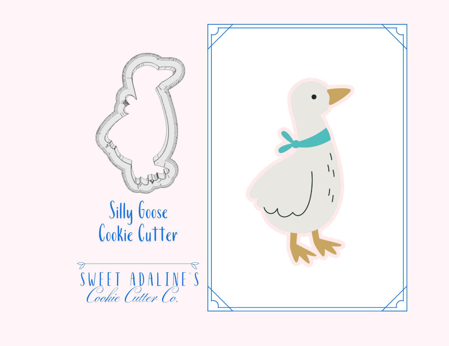 Goose Cookie Cutter with Scarf: Whimsical Birthday Baking