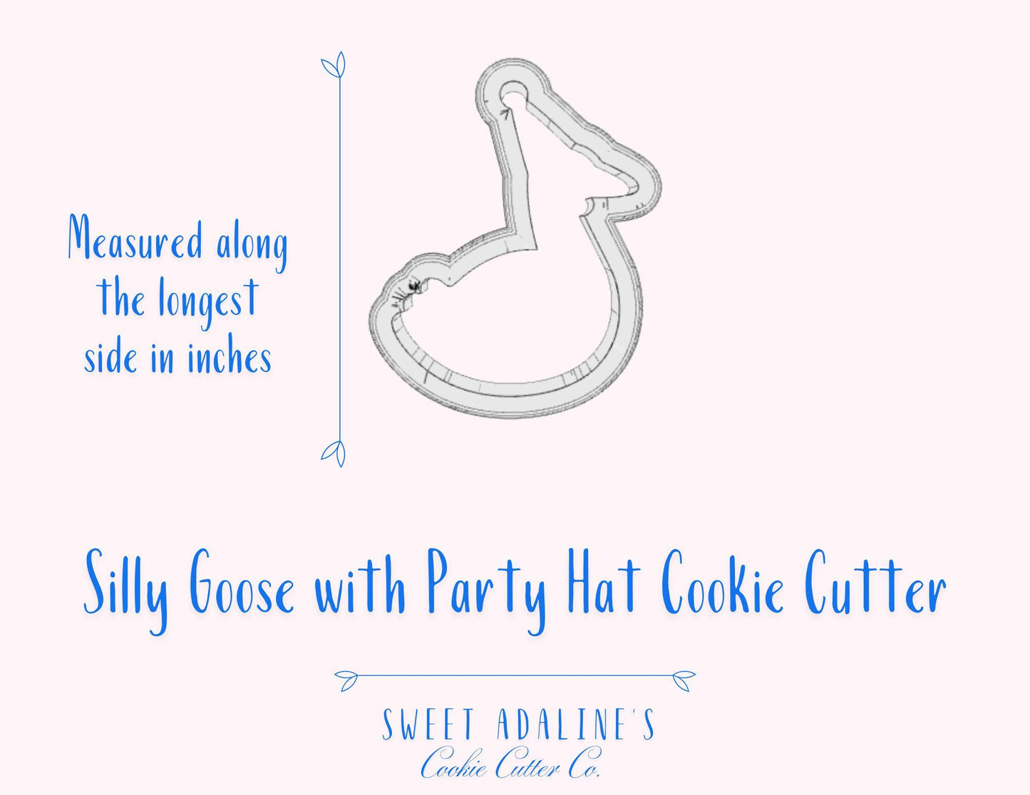 Goose with Party Hat Cookie Cutter: Whimsical Birthday Cookies