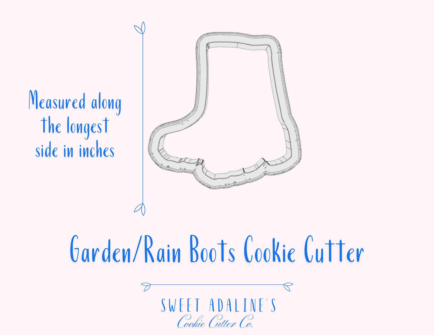 Garden Boots Cookie Cutter – Rain Boots for Spring & Gardening Theme Parties – Color Options –Ideal for Gardening and Tea Parties