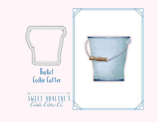 Bucket Cookie Cutter – Classic Design for Spring, Gardening, or Beach-Themed Parties –Gift for Gardeners and Farmers