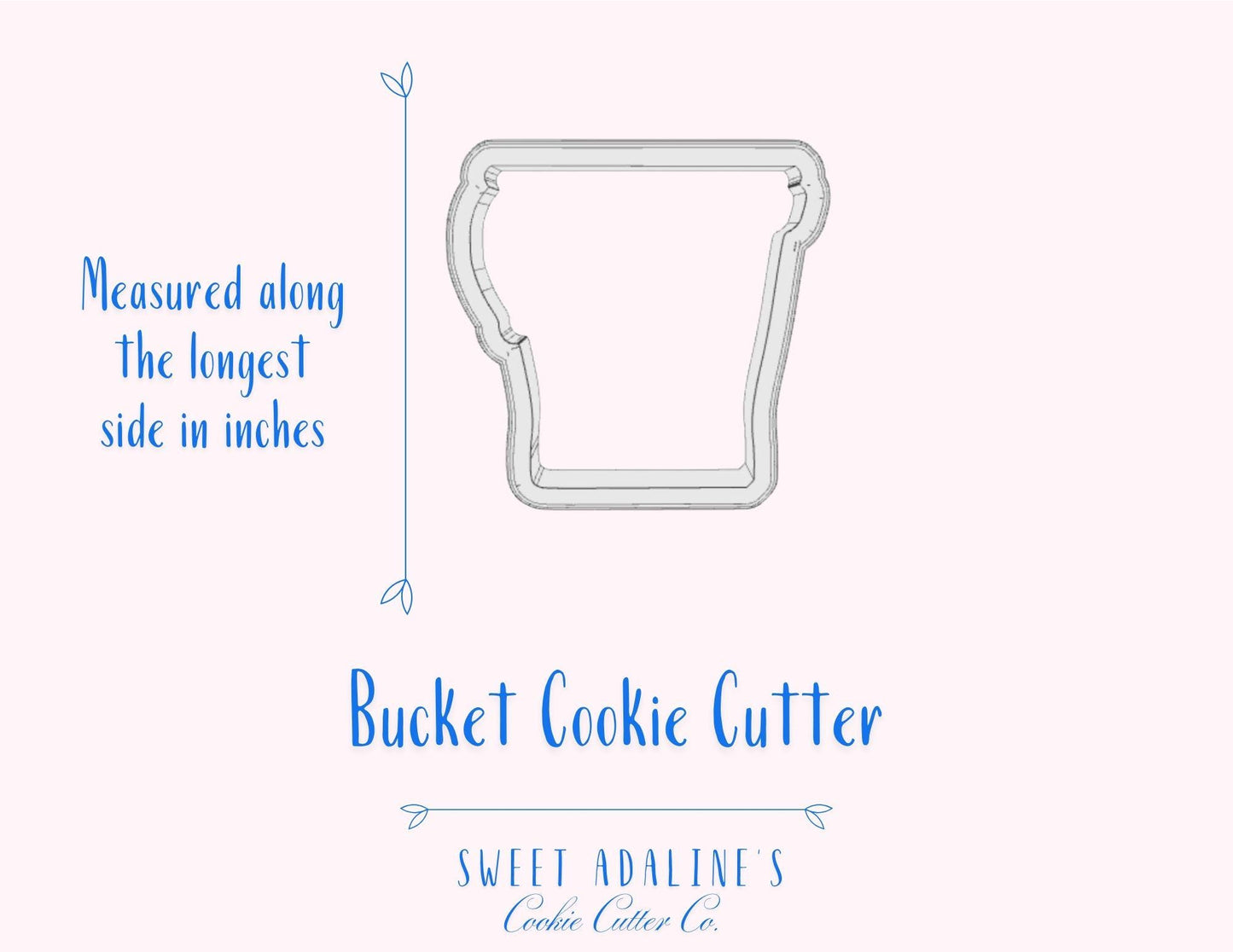 Bucket Cookie Cutter – Classic Design for Spring, Gardening, or Beach-Themed Parties –Gift for Gardeners and Farmers