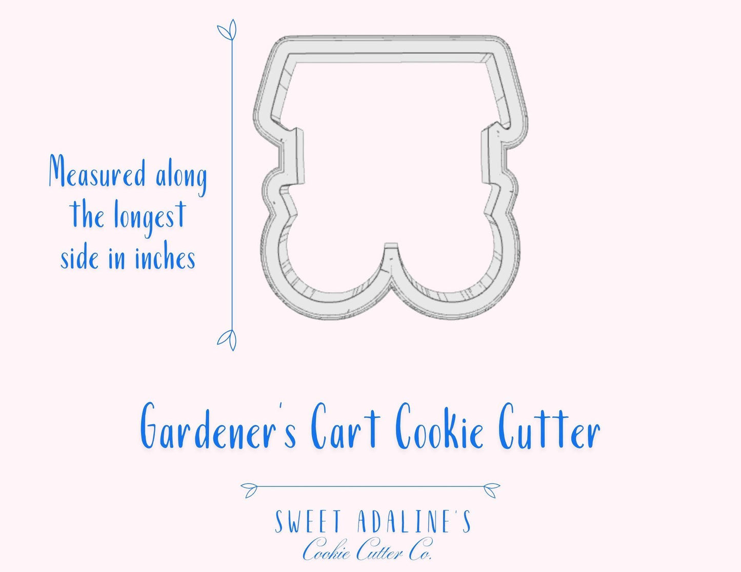 Gardener's Cart Cookie Cutter – Gardening Tools Design – Perfect for Spring, Gardening Parties & Mother’s Day