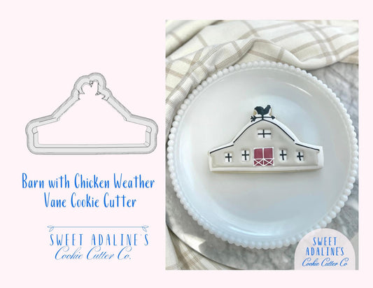 Barn with Chicken Weather Vane Cookie Cutter - Perfect for Farm-Themed, Easter, and Spring Baking –  Rustic Farm