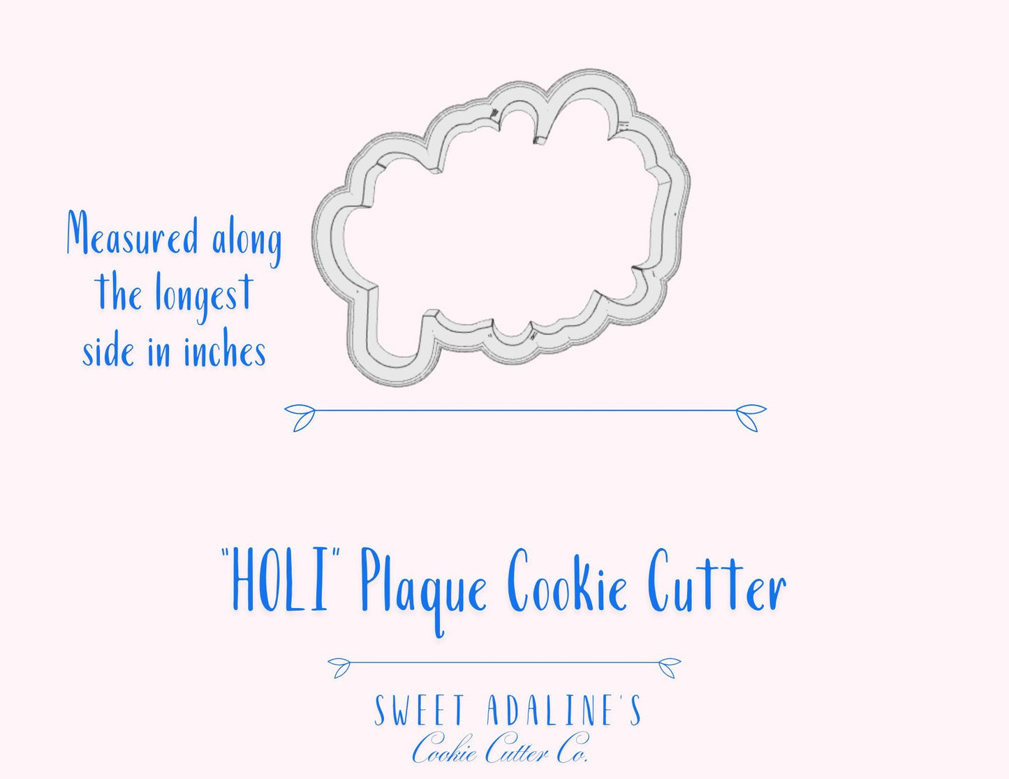 HOLI Plaque Cookie Cutter –Colorful Festival of Colors Cutter –Indian Festival Inspired –Fun Plaque Shape Cutter -Sturdy, Thick, 3D Printed