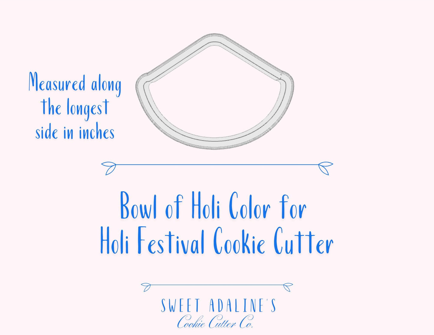 Bowl of Color (Gulal) for Holi Festival Cookie Cutter – Celebrate the Festival of Colors with Fun Baking - Indian Festival Inspired - Sturdy