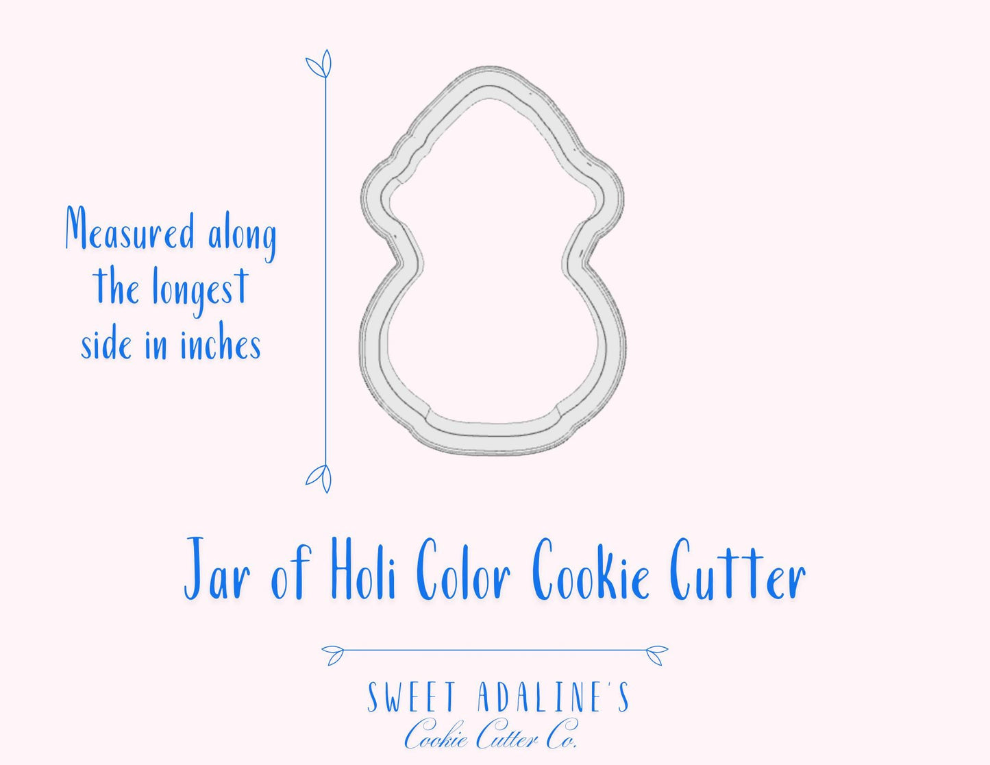 Jar of Color for Holi Festival Cookie Cutter – Celebrate the Festival of Colors with Fun Baking - Indian Festival Inspired - Sturdy, Thick