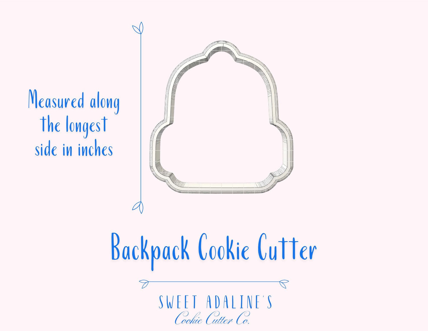 Backpack Cookie Cutter – School and Craft Supplies Cookie – Back to School Baking Tool – Teacher Appreciation Classroom Party Favor