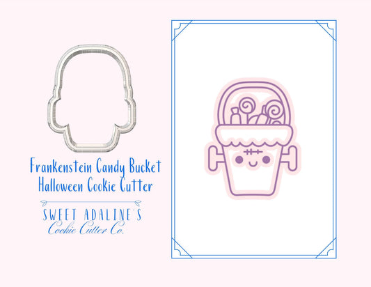 Frankenstein Candy Bucket Cookie Cutter: Halloween Baking, 3 Sizes