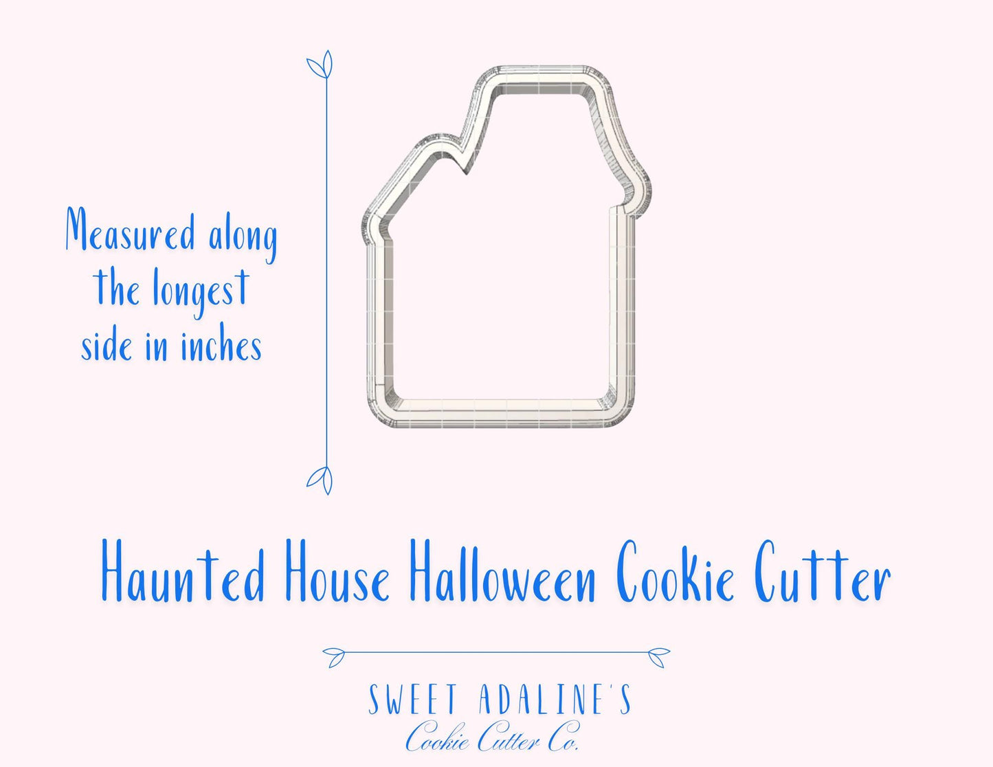 Haunted House Cookie Cutter: Halloween Baking, Spooky Mansion - 3 Sizes