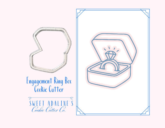 Engagement Ring Box Cookie Cutter: Wedding & Bridal Shower Baking