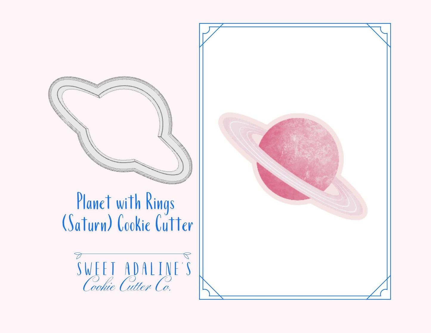 Saturn Cookie Cutter: Space Theme Galaxy Baking