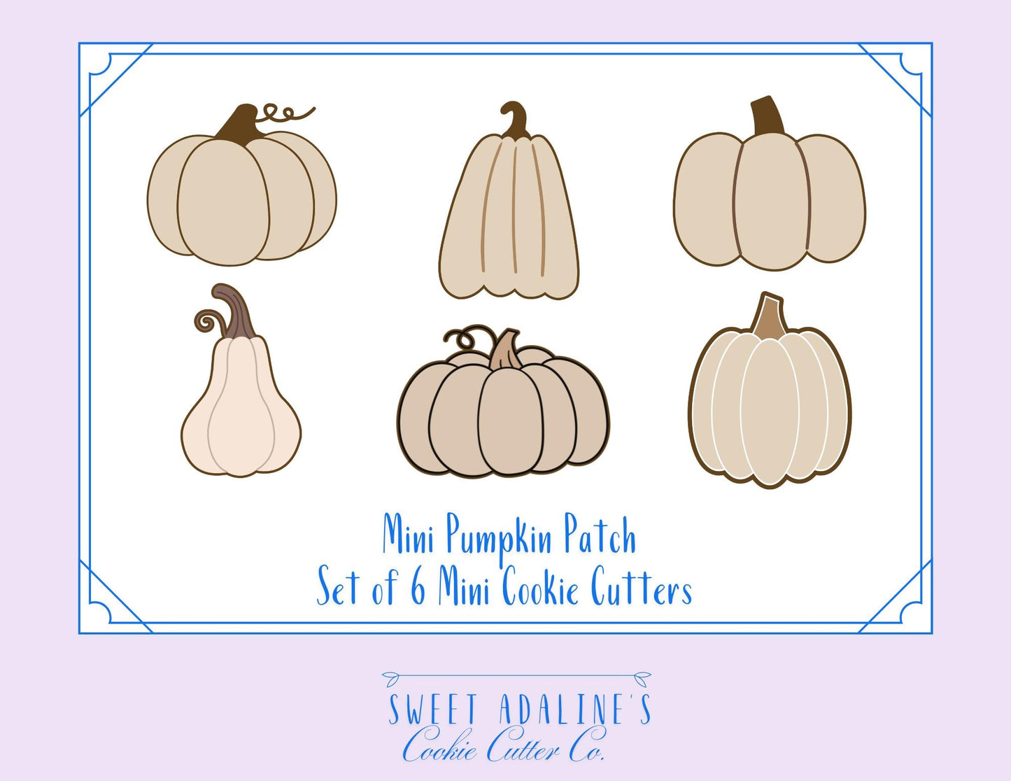 Mini Pumpkin Cookie Cutter Set: 6 Fall Shapes for Baking