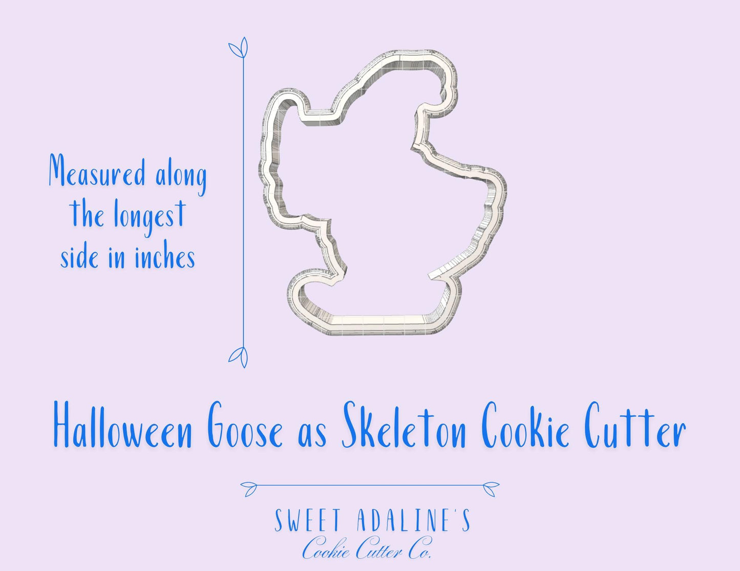 Goose in Skeleton Costume Cookie Cutter: Halloween Party Theme