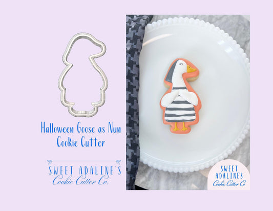 Goose in Nun Costume Cookie Cutter: Silly Halloween Party Theme