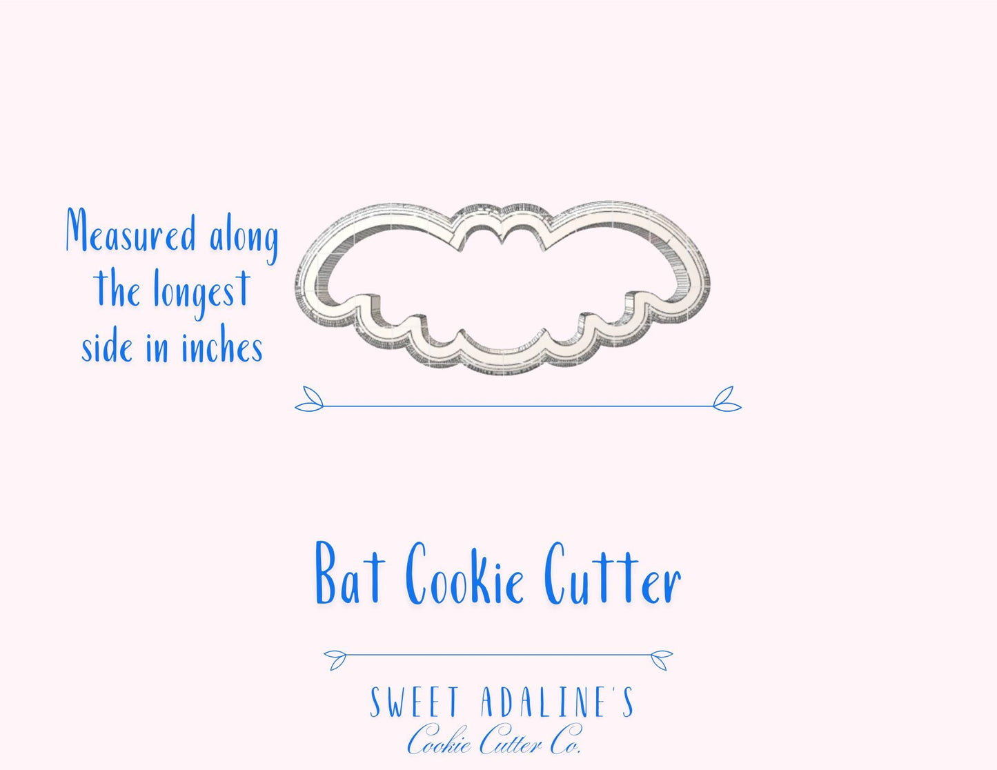 Cute Bat Cookie Cutter for Halloween — Available in 3 Sizes — Cookie Cutters for Halloween Baking & Decorating - Vampire and Bat Cookies