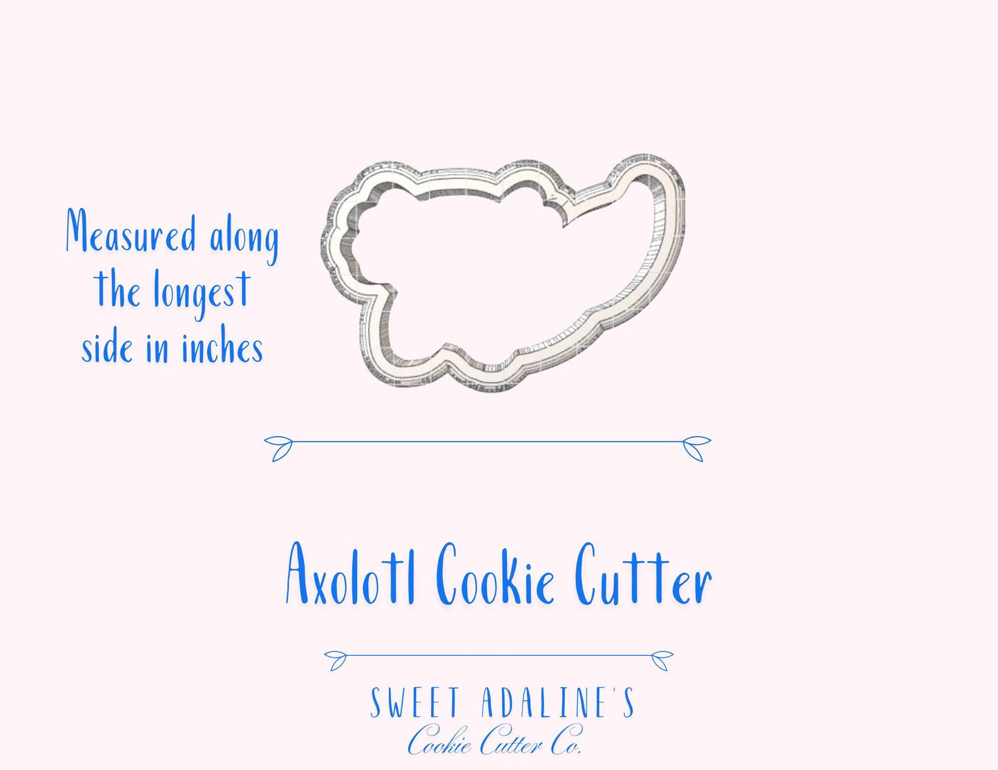 Axolotl Cookie Cutter: Cute Kawaii Cookie Cutters for Under the Sea, Aquarium, and Animal Party Cookies;  Summer Baking, Birthday Favors