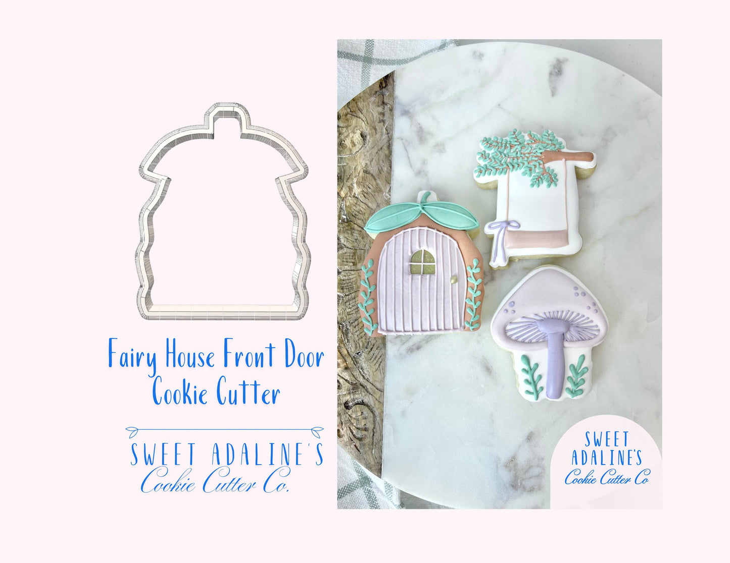 Fairy House Front Door Cookie Cutter: Enchanted Fairy Garden Cookie Cutters for Whimsical Baby Showers, Birthdays, and Woodland Themes