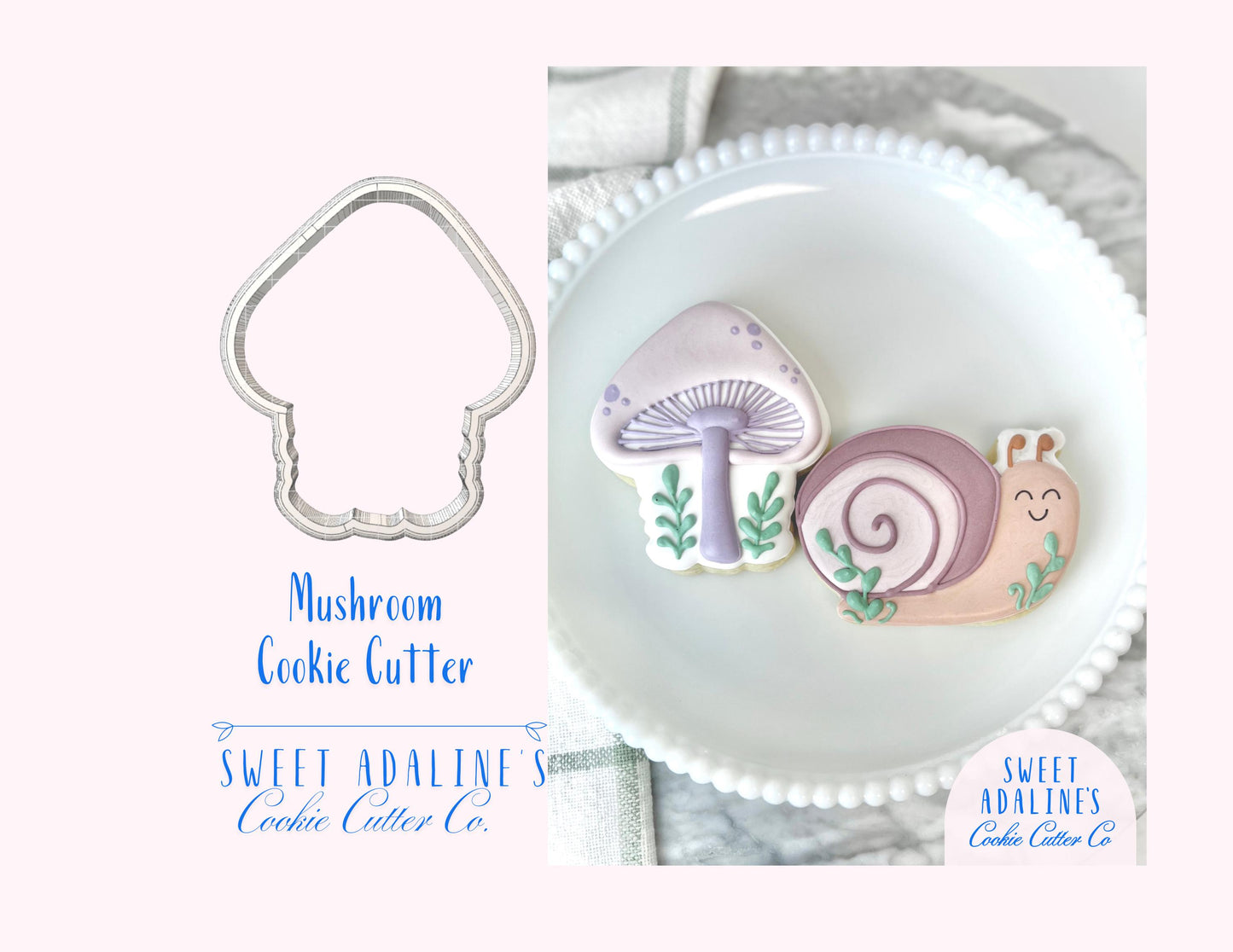 Mushroom Cookie Cutter: Fairy Garden and Woodland Party Cookie Cutters for Baby Showers, Birthdays, and Enchanted, Whimsical Themes