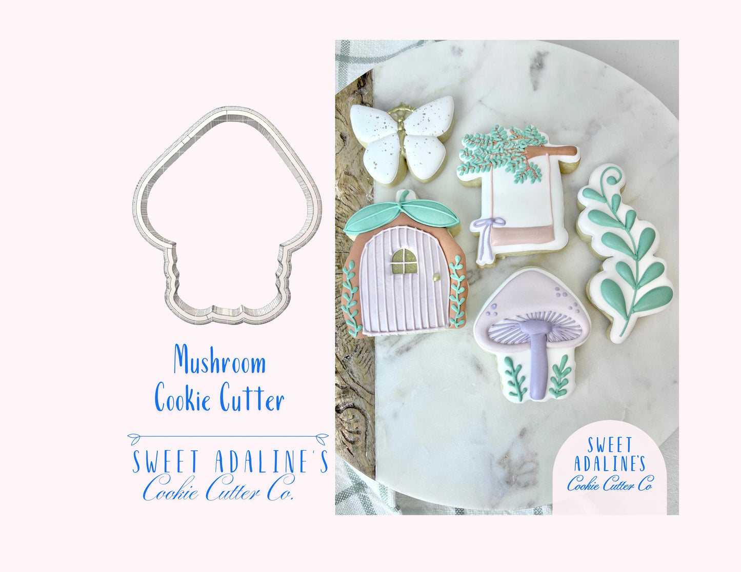 Mushroom Cookie Cutter: Fairy Garden and Woodland Party Cookie Cutters for Baby Showers, Birthdays, and Enchanted, Whimsical Themes