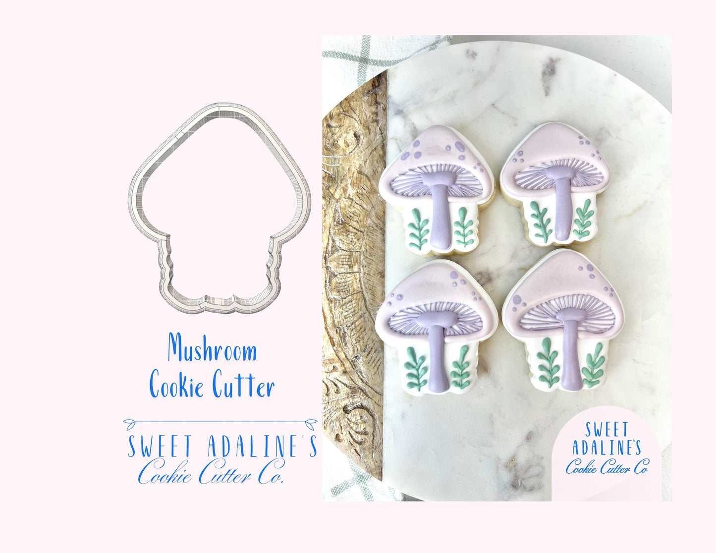 Mushroom Cookie Cutter: Fairy Garden and Woodland Party Cookie Cutters for Baby Showers, Birthdays, and Enchanted, Whimsical Themes