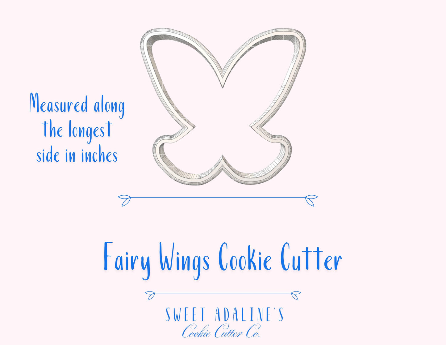 Fairy Wings Cookie Cutter:  Fairy Garden, Woodland, Princess Party & Baby Shower Theme, Whimsical, Enchanting Fairy Tale Parties