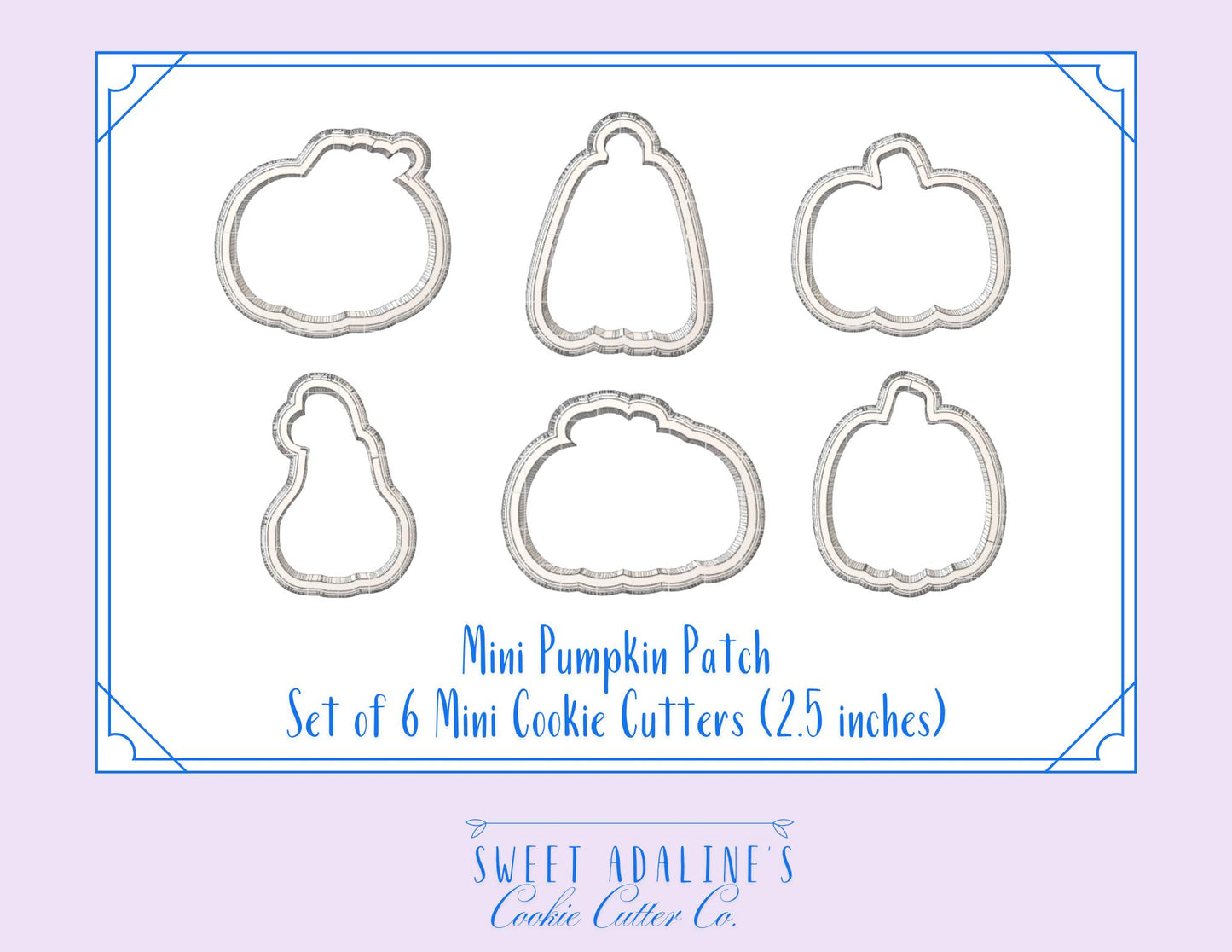 Mini Pumpkin Cookie Cutter Set: 6 Fall Shapes for Baking