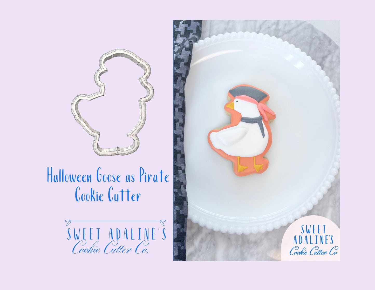 Pirate Goose Cookie Cutter: Silly Halloween Party Theme
