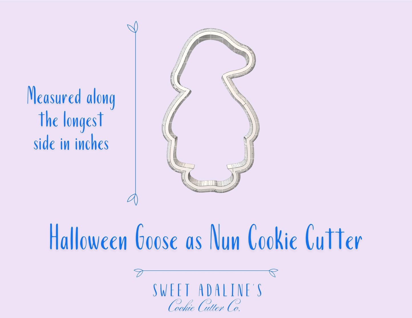 Goose in Nun Costume Cookie Cutter: Silly Halloween Party Theme