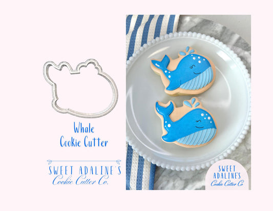 Whale Cookie Cutter: Ocean Animal Cookie Cutters; Beach, Nautical, and Under the Sea Party Baking Supplies; Baby Shower & Summer Cookies
