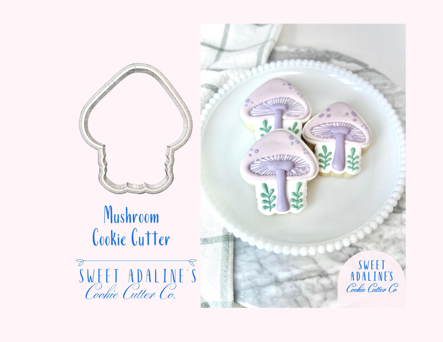 Mushroom Cookie Cutter: Fairy Garden and Woodland Party Cookie Cutters for Baby Showers, Birthdays, and Enchanted, Whimsical Themes