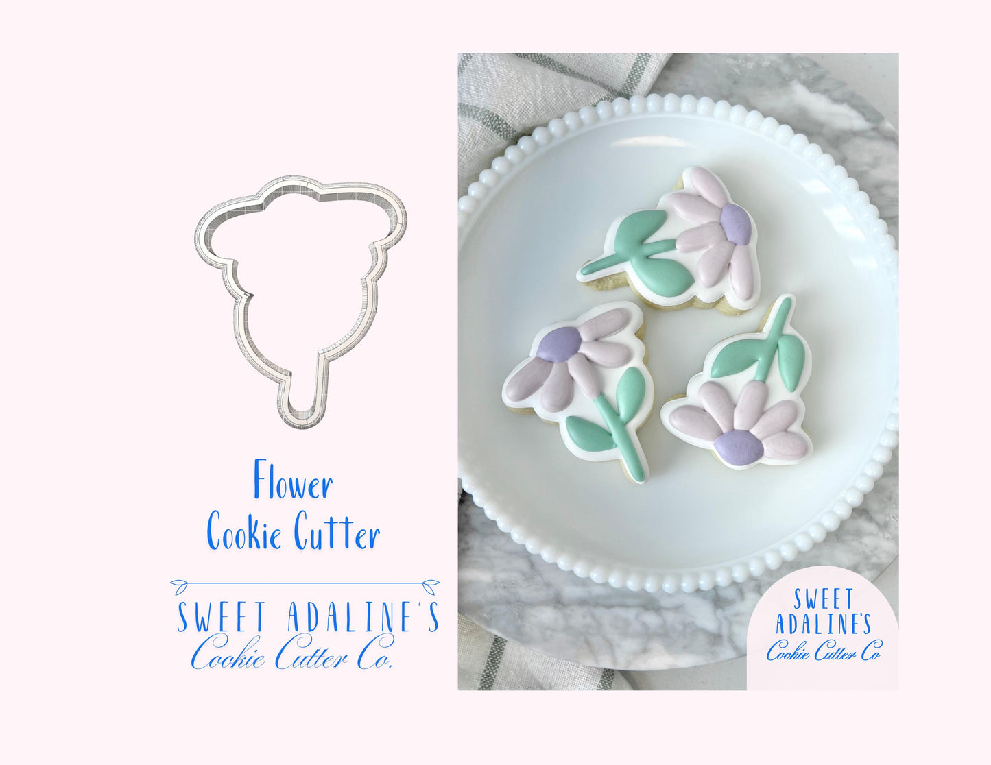 Flower Cookie Cutter: Fairy Garden & Spring Theme – Wildflower Shape for Baby Showers, Weddings, and Garden Party Cookies
