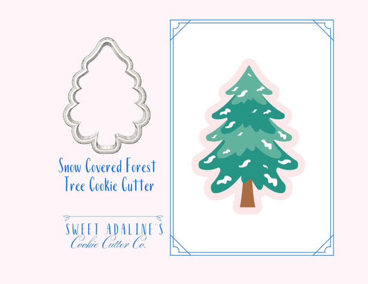 Snow Covered Forest Tree Cookie Cutter – Winter Tree Cookie Cutter -  Holiday Cookie Decorating, Cutter for Decorated Cookies