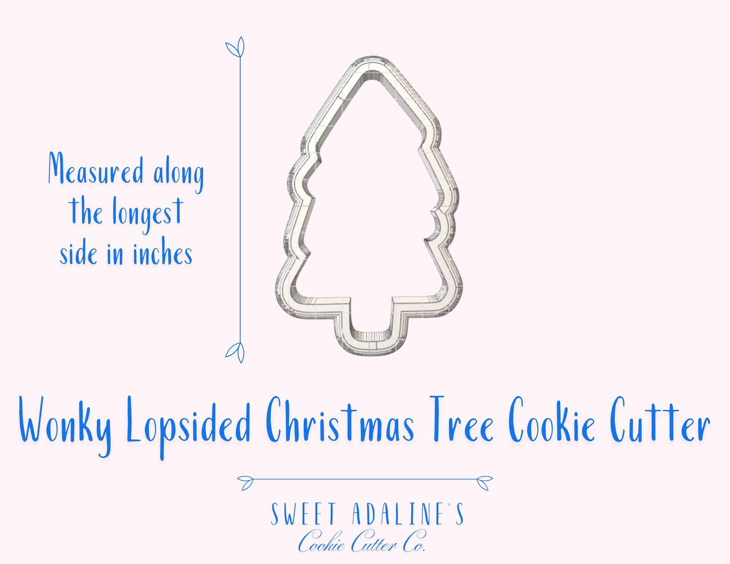 Fun & Wonky Lopsided Christmas Tree Cookie Cutter – Whimsical Tree Cookie Cutter -  Holiday Cookie Decorating, Cutter for Decorated Cookies